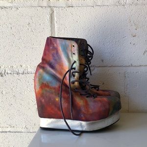 Jeffrey Campbell ✖️ Black Milk Galaxy Platforms